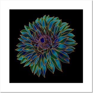 Colorful Chrysanthemum flower Posters and Art